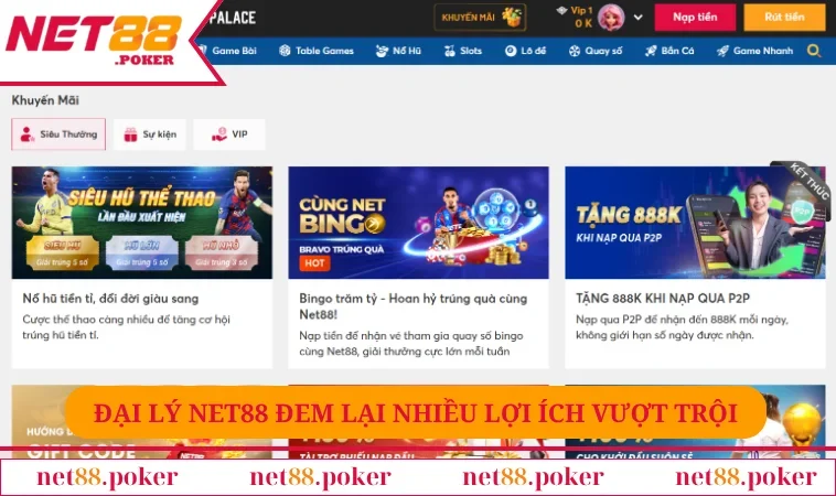Đại lý NET88 1 Đại lý NET88 đem lại nhiều lợi ích vượt trội