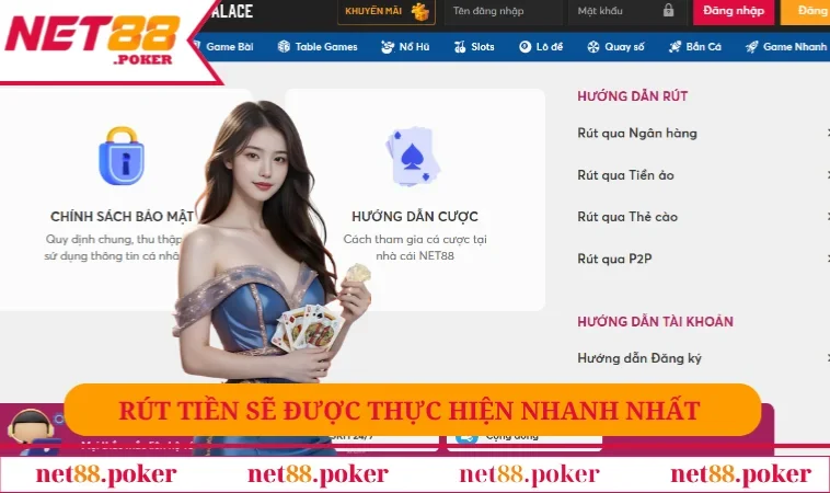 Net88 21 Giao dịch rút tiền sẽ được thực hiện nhanh nhất có thể