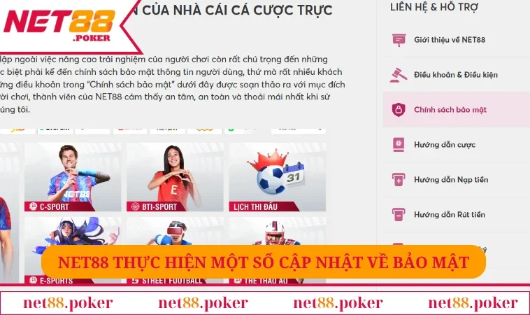 Chính sách bảo mật NET88 2 NET88 thực hiện một số cập nhật về bảo mật